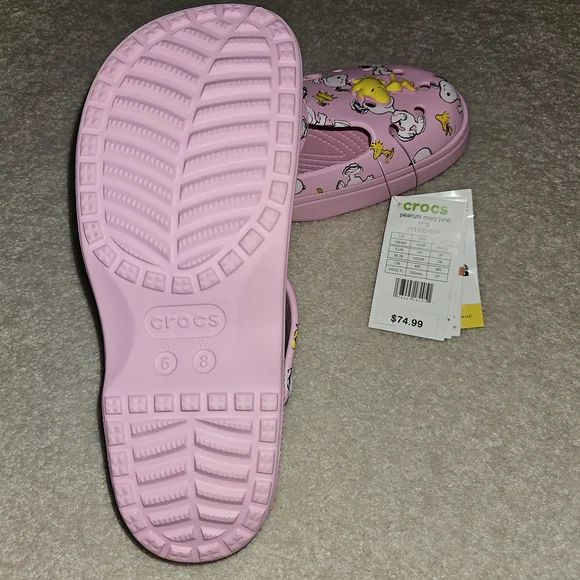 CROCS Pink Mules with Snoopy and Woodstock - Picture 4 of 4